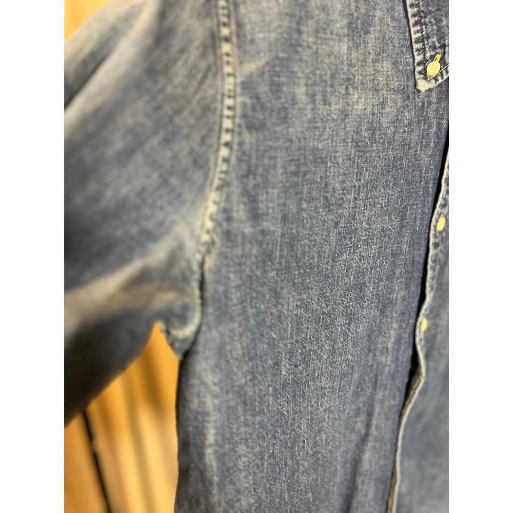 Polo Ralph Lauren Mens Custom Fit Denim Button Down Shirt Indigo Blue Large - Picture 6 of 9
